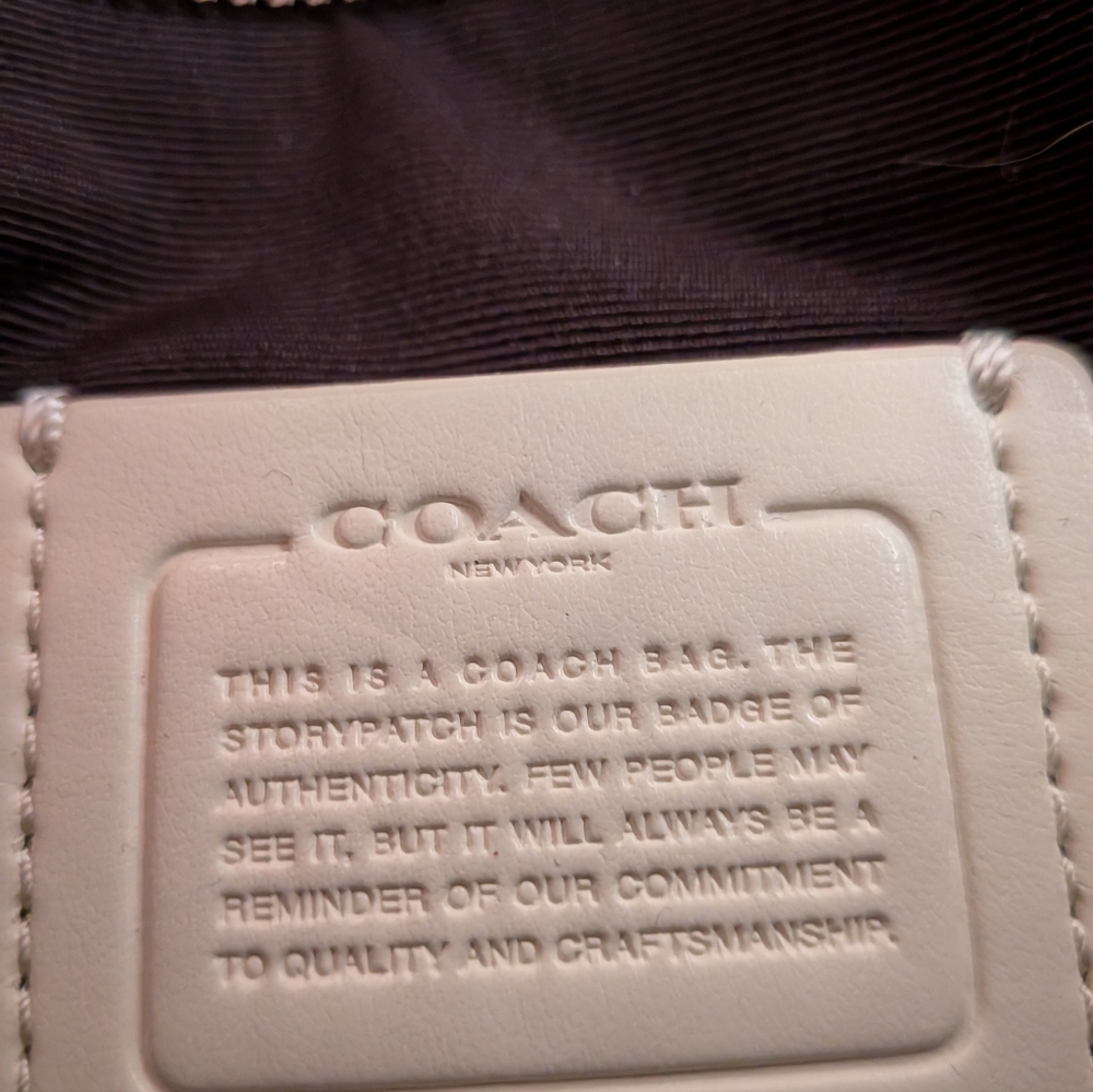 Coach Small Saddle Bag Butterfly Cream EUC - Picture 5 of 8